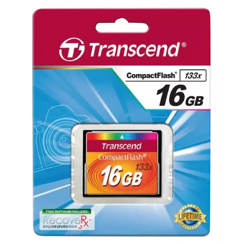 Κάρτα CompactFlash Transcend TS16GCF133 16 GB, 50 MB/s Ανάγνωση, 20 MB/s Εγγραφή