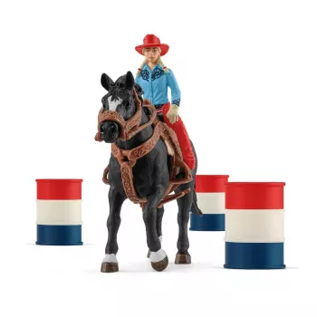 schleich Cowgirl Αγώνας Βαρελιών, 3 έτη, Πολύχρωμο