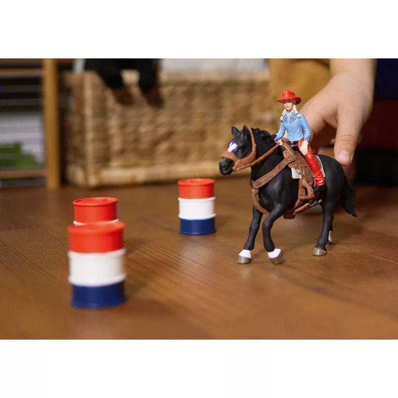 schleich Cowgirl Αγώνας Βαρελιών, 3 έτη, Πολύχρωμο
