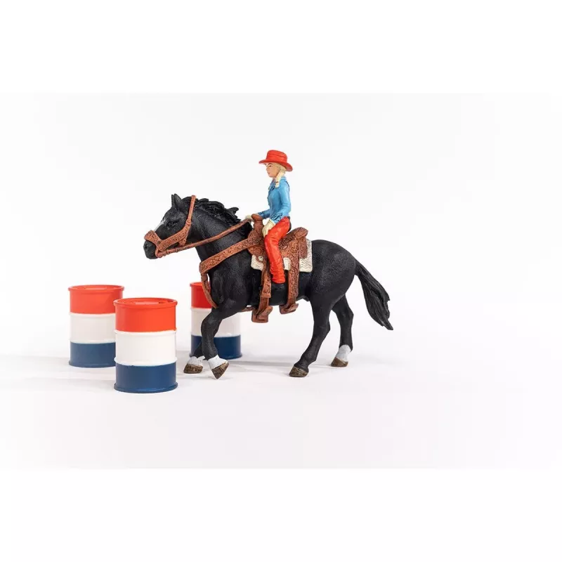 schleich Cowgirl Αγώνας Βαρελιών, 3 έτη, Πολύχρωμο