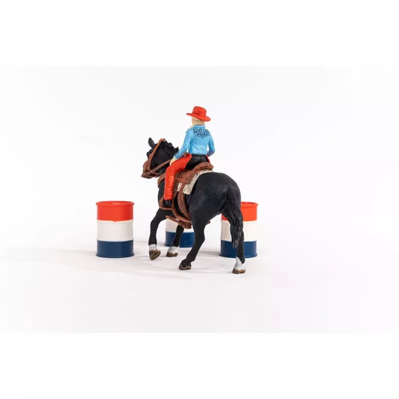 schleich Cowgirl Αγώνας Βαρελιών, 3 έτη, Πολύχρωμο