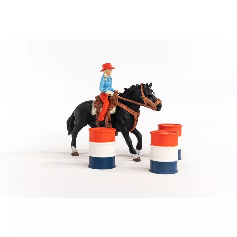 schleich Cowgirl Αγώνας Βαρελιών, 3 έτη, Πολύχρωμο
