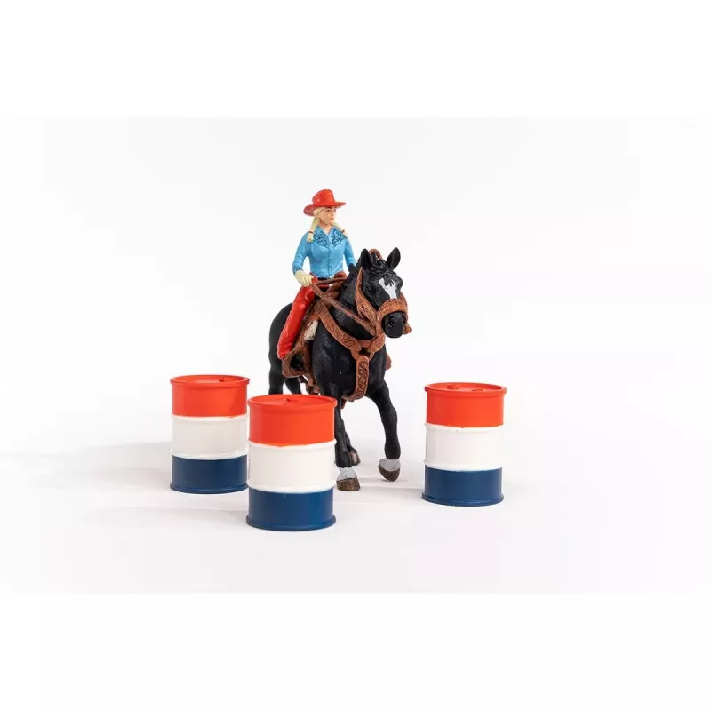 schleich Cowgirl Αγώνας Βαρελιών, 3 έτη, Πολύχρωμο