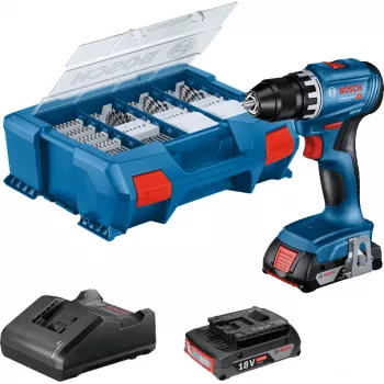 Bosch GSR 18V-45 Professional 500 rpm Χωρίς κλειδί 900 g Μαύρο, Μπλε