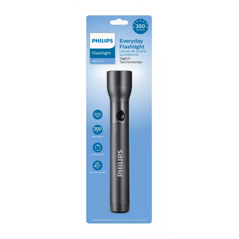 Philips SFL4003T/10 Φακός Μαύρο Φακός με μπουτόν LED
