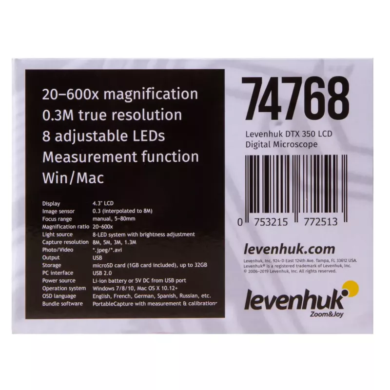 Ψηφιακό μικροσκόπιο Levenhuk DTX 350 LCD μεγέθυνση 600x