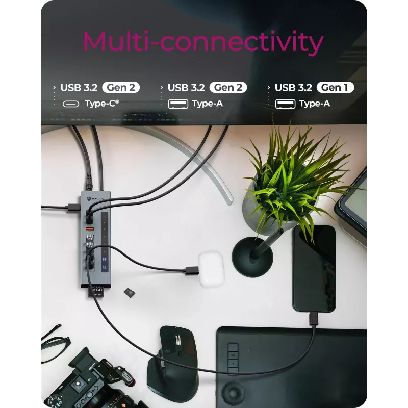 ICY BOX Hub USB Type-C 11 σε 1 με αναγνώστη καρτών και PD