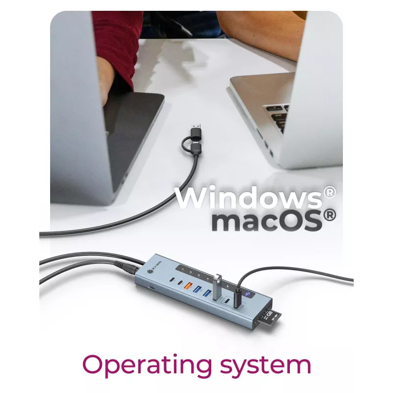ICY BOX Hub USB Type-C 11 σε 1 με αναγνώστη καρτών και PD