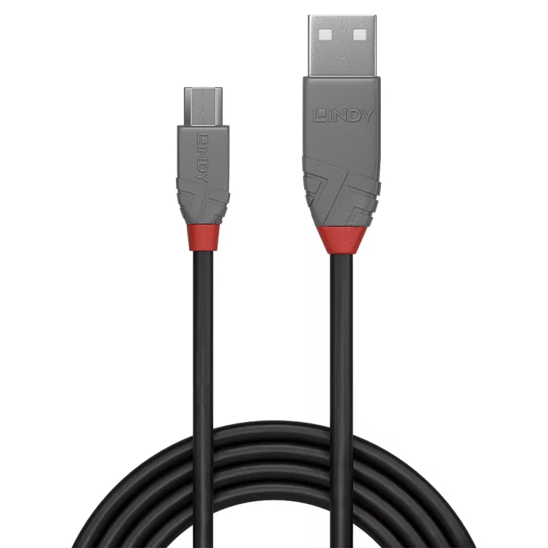 Lindy 2m καλώδιο USB 2.0 Type-A σε Micro-B, Anthra Line