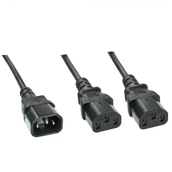 Lindy 1m καλώδιο διαχωριστή IEC IEC C14 σε 2 x IEC C13