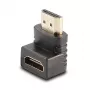Lindy προσαρμογέας υποδοχή HDMI σε βύσμα HDMI 90° γωνιακός - προς τα κάτω