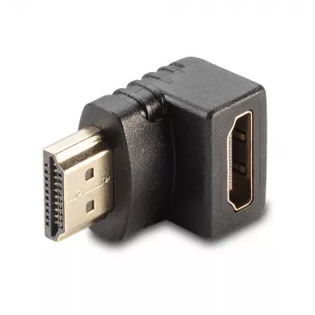 Lindy προσαρμογέας υποδοχή HDMI σε βύσμα HDMI 90° γωνιακός - προς τα κάτω