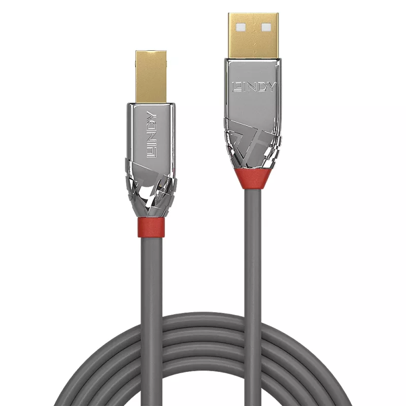Lindy 3m καλώδιο USB 2.0 Type-A σε B, Cromo Line