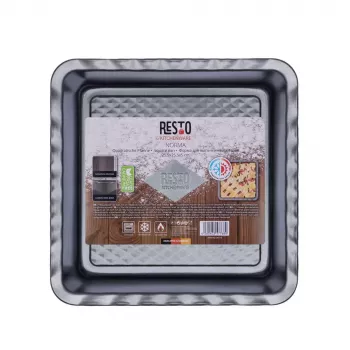 Φόρμα λαζάνια Resto Kitchenware 96115 ορθογώνια ανθρακούχος χάλυβας 255x255x50 mm