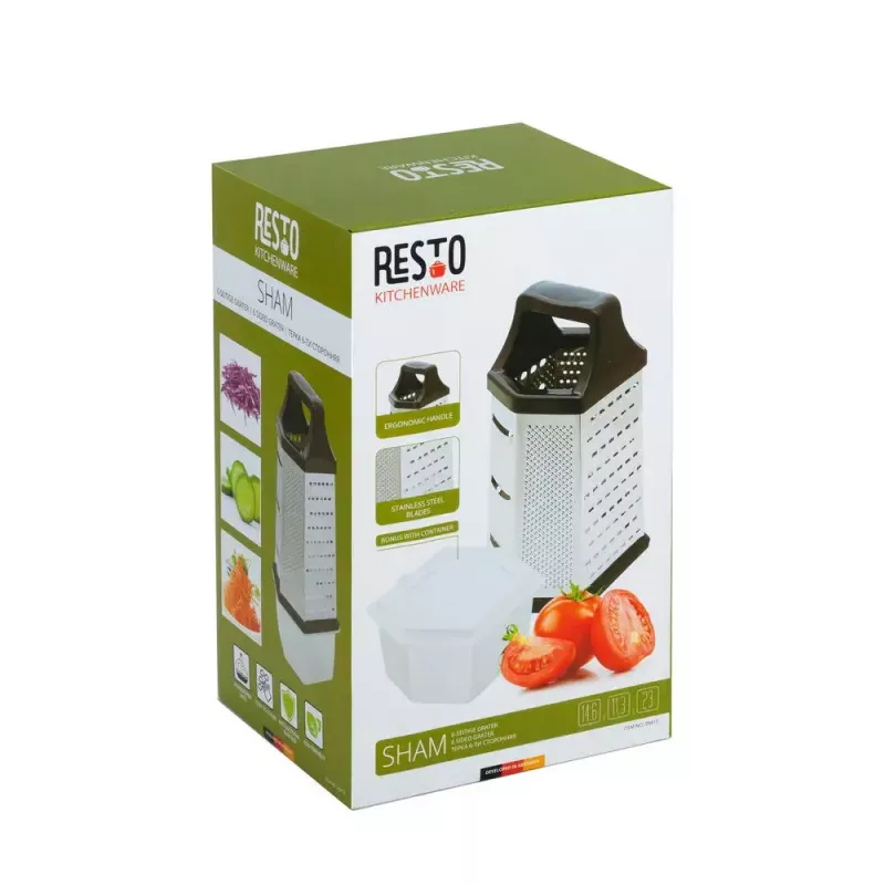 Τρίφτης κουτιού Resto Kitchenware 95413 Μαύρο Ανοξείδωτο ατσάλι