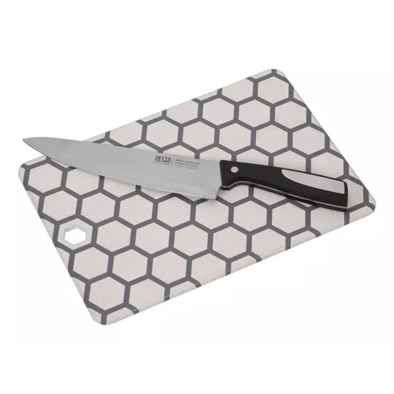 Σανίδα κοπής Resto Kitchenware 95403 Ορθογώνια Πλαστικό Γκρι Λευκό