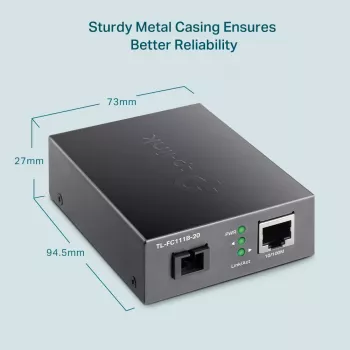 Μετατροπέας μέσων TP-Link 10/100 Mbit/s RJ45 σε 100 Mbit/s Singlemode SC WDM Bi-Directional