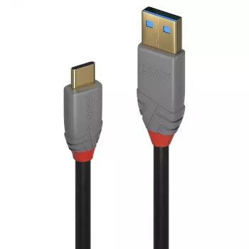 Lindy 0,5 m Καλώδιο USB 3.2 Type A σε C, 10 Gbit/s, 5 A, PD, Anthra Line