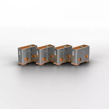 Lindy USB-Port-Blocker (χωρίς κλειδί) - συσκευασία 10 τεμ., χρωματικός κωδικός: πορτοκαλί
