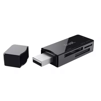 Trust Nanga 21935 συσκευή ανάγνωσης καρτών, USB 3.1 Gen 1, Type-A, SD/microSD/MS, μαύρη