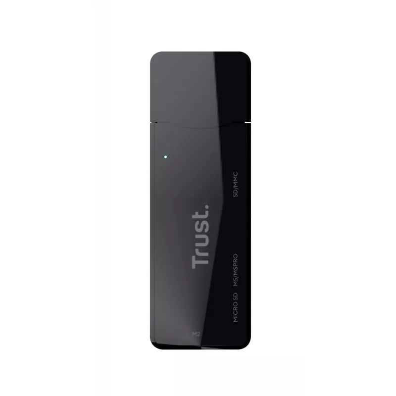Trust Nanga 21935 συσκευή ανάγνωσης καρτών, USB 3.1 Gen 1, Type-A, SD/microSD/MS, μαύρη