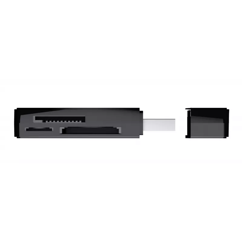 Trust Nanga 21935 συσκευή ανάγνωσης καρτών, USB 3.1 Gen 1, Type-A, SD/microSD/MS, μαύρη