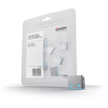 Portblocker Lindy USB-Portblocker χωρίς κλειδί συσκευασία 10 τεμ. χρωματικός κωδικός μπλε