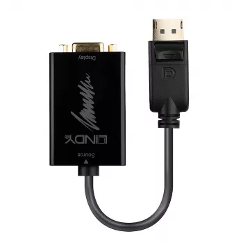 Lindy 41006 ενεργός μετατροπέας DisplayPort σε VGA, 0,15 m, μαύρος