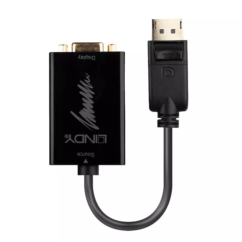 Lindy 41006 ενεργός μετατροπέας DisplayPort σε VGA, 0,15 m, μαύρος