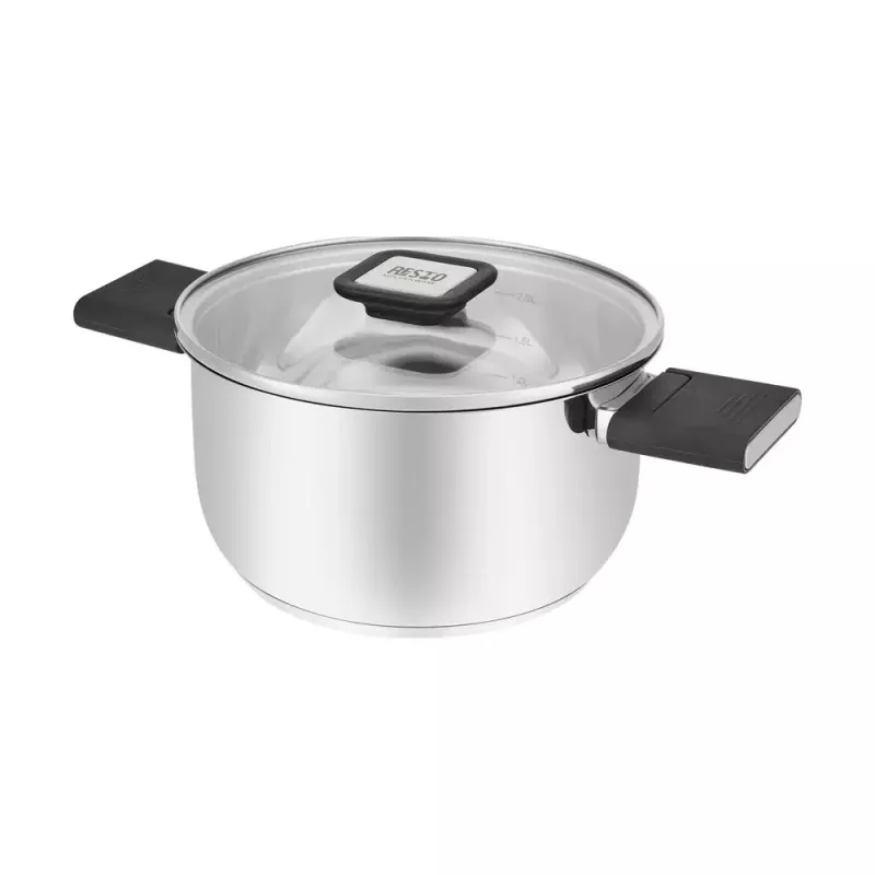 Resto Kitchenware Anser 2,5 l, στρογγυλό, μαύρο, ανοξείδωτο ατσάλι
