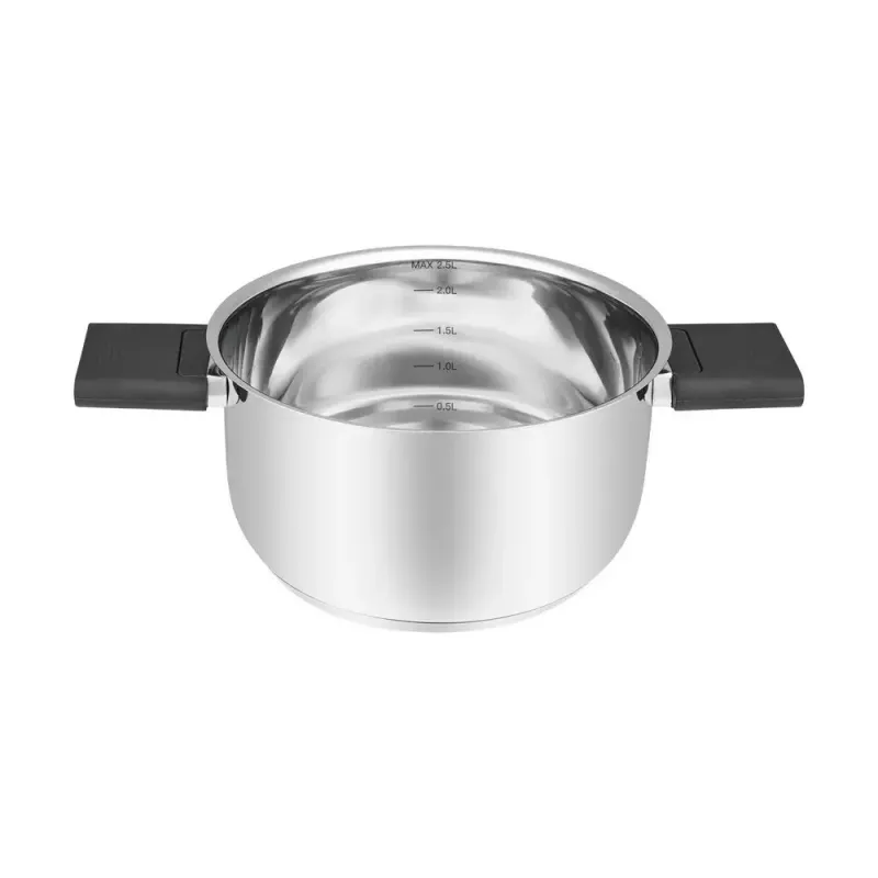Resto Kitchenware Anser 2,5 l, στρογγυλό, μαύρο, ανοξείδωτο ατσάλι