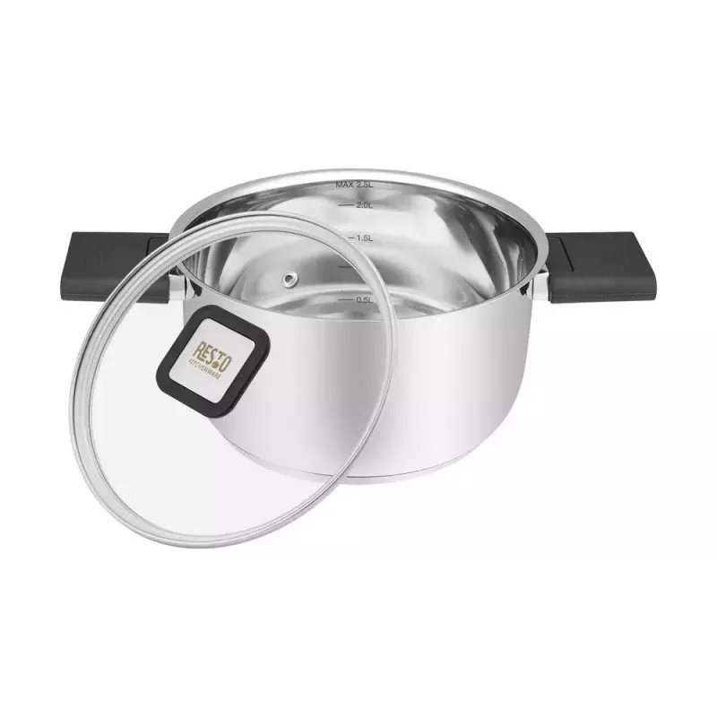 Resto Kitchenware Anser 2,5 l, στρογγυλό, μαύρο, ανοξείδωτο ατσάλι