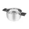 Resto Kitchenware Anser 2,5 l, στρογγυλό, μαύρο, ανοξείδωτο ατσάλι