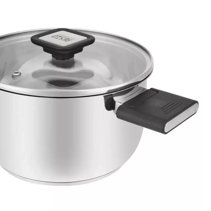 Resto Kitchenware Anser 2,5 l, στρογγυλό, μαύρο, ανοξείδωτο ατσάλι