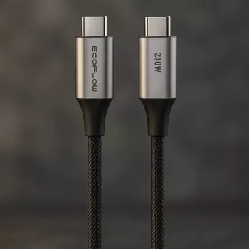 Καλώδιο USB-C σε USB-C EcoFlow EFA-240W-C-C-CABLE-EU, 240 W, νάιλον πλέξη