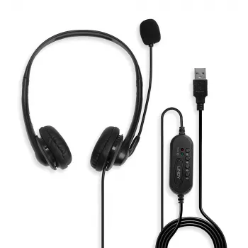 Headset Lindy USB Type-A καλώδιο headset με ενσωματωμένο χειριστήριο