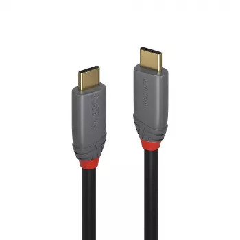 Lindy 1,5 m καλώδιο USB 3.2 Type-C σε C, 20 Gbit/s, 5 A, PD, Anthra Line
