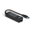 USB Hub και μετατροπέας Gigabit Ethernet Lindy 43176