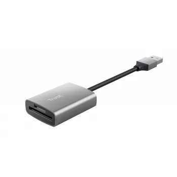Trust Dalyx 24135 συσκευή ανάγνωσης καρτών, USB 3.2 Gen 1, microSD/SD/SDHC/SDXC, ασημί