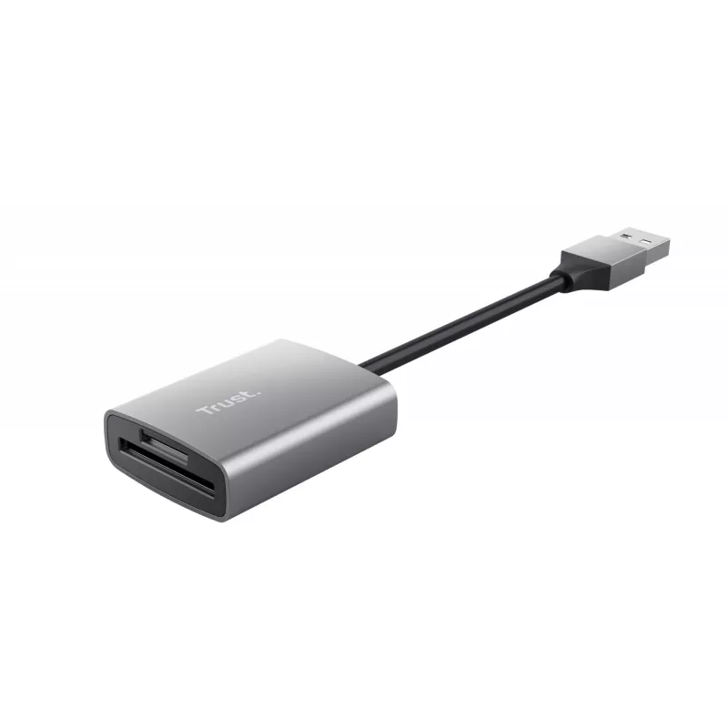 Trust Dalyx 24135 συσκευή ανάγνωσης καρτών, USB 3.2 Gen 1, microSD/SD/SDHC/SDXC, ασημί