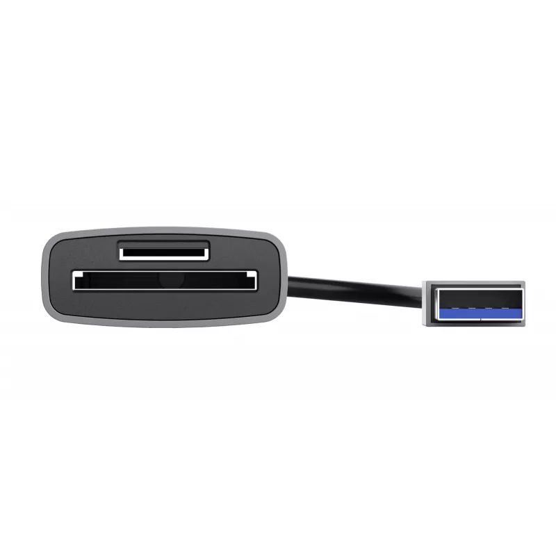 Trust Dalyx 24135 συσκευή ανάγνωσης καρτών, USB 3.2 Gen 1, microSD/SD/SDHC/SDXC, ασημί