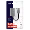 Trust Dalyx 24135 συσκευή ανάγνωσης καρτών, USB 3.2 Gen 1, microSD/SD/SDHC/SDXC, ασημί