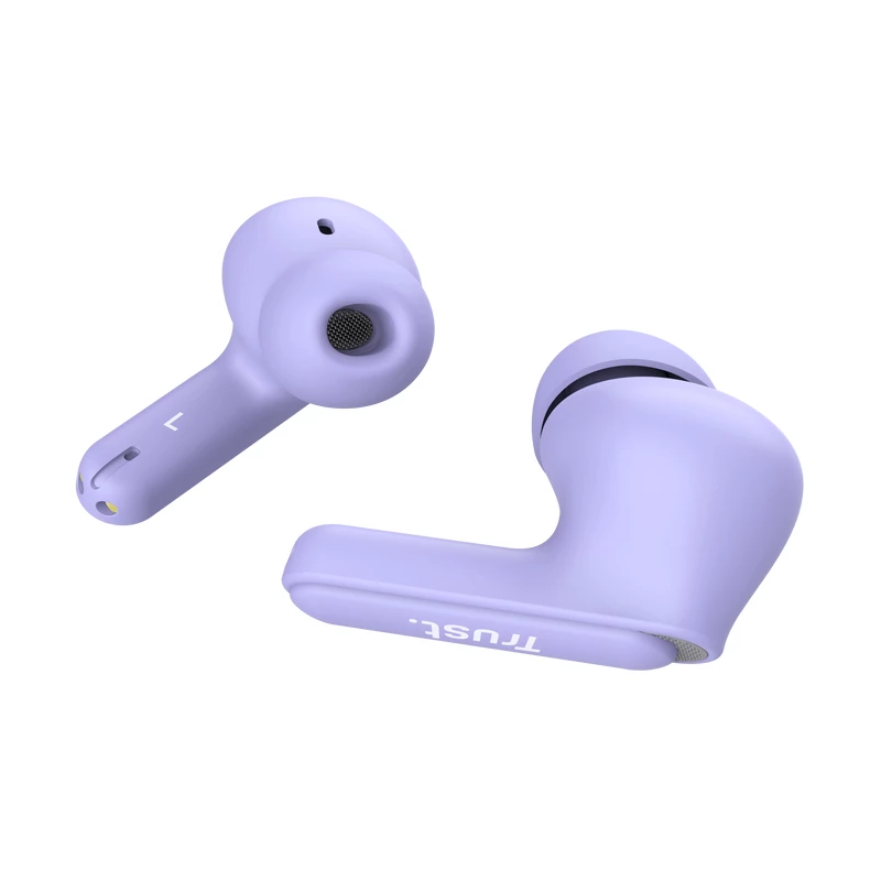 Trust Yavi 25297 ακουστικά earbuds Bluetooth με ENC, μωβ