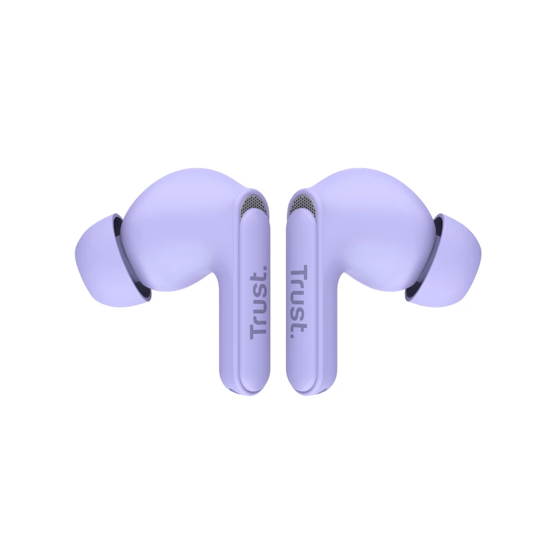 Trust Yavi 25297 ακουστικά earbuds Bluetooth με ENC, μωβ