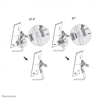 Neomounts FPMA-VESAMAC2127 πλάκα προσαρμογέα VESA για iMac, 21,5-27 ιντσών, VESA 75x75 / 100x100 mm, έως 15 kg, ατσάλινη, 730 g, ασημί