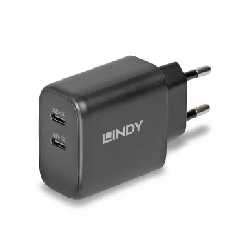 Lindy 65W USB 2 x Type-C GaN φορτιστής 73438