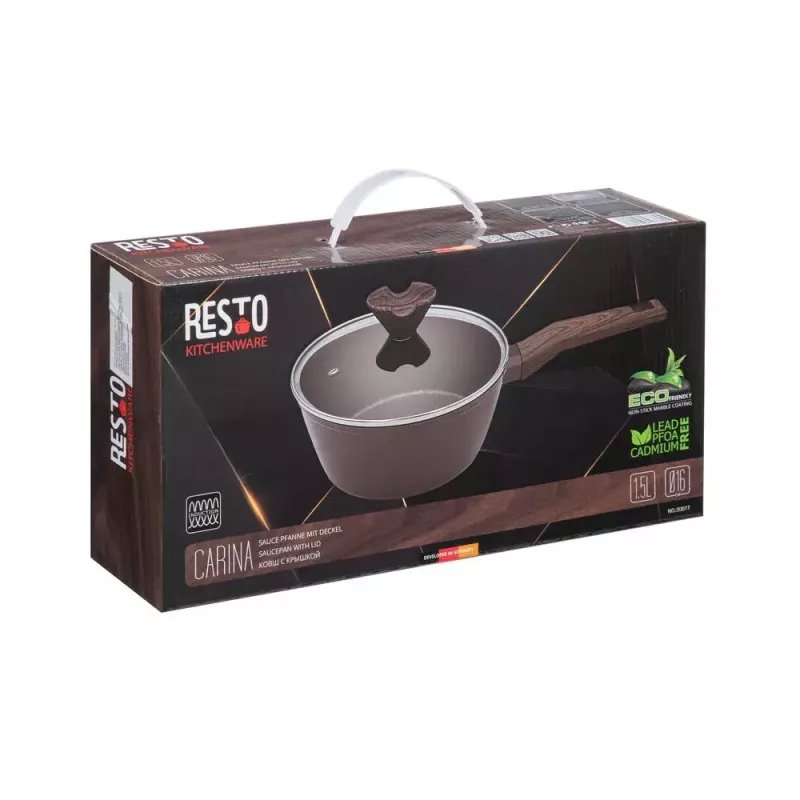 Κατσαρόλα Resto Kitchenware 93017 1,5 L στρογγυλή σκούρο καφέ