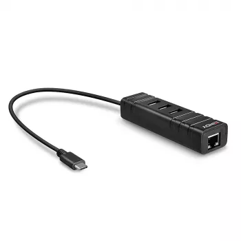 USB Hub Lindy USB 3.2 Type-C Hub και μετατροπέας Gigabit Ethernet