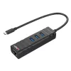 USB Hub Lindy USB 3.2 Type-C Hub και μετατροπέας Gigabit Ethernet