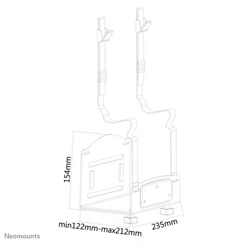 Neomounts CPU-W100 Μαύρο Βάση CPU - μέγ. 10 kg - καθολική